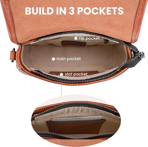 HESHE Leather Small Crossbody Bags for Women Satchel Purses Mini Shoulder Handbags with 2 Adjustable Strap Travel Hobo Purse in Saudi Arabia