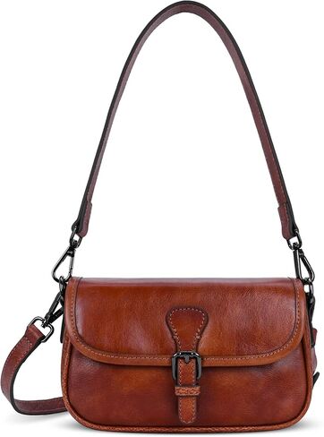 HESHE Leather Small Crossbody Bags for Women Satchel Purses Mini Shoulder Handbags with 2 Adjustable Strap Travel Hobo Purse in Saudi Arabia