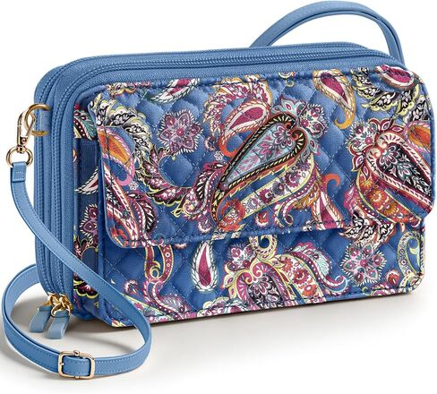 Miss Adola Cotton Quilted Crossbody Bags for Women - Wallet Purse Small Phone Bag Cute Wristlet Purses with RFID Blocking in Saudi Arabia