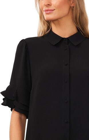بلوزة نسائية بياقة بأزرار 3/4 كم من CeCe in Kuwait