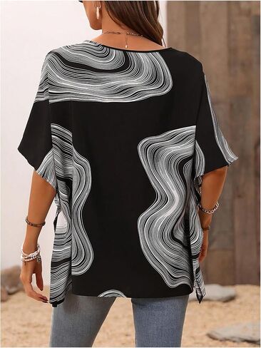 قمصان علوية نسائية من Milumia Dolman بأكمام قصيرة، بلوزات علوية صيفية للخروج in Kuwait