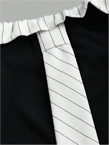 SOLY HUX Women's Off The Shoulder Top Striped Long Sleeve Shirts Bow Tie Fitted Party Blouses in Kuwait