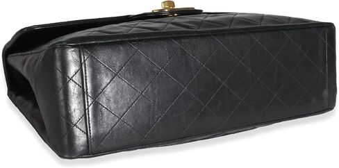 CHANEL Pre-Loved Vintage 24K Black Quilted Lambskin Maxi XL Flap Bag, Black in Saudi Arabia
