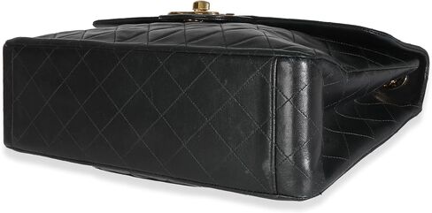 CHANEL Pre-Loved Vintage 24K Black Quilted Lambskin Maxi XL Flap Bag, Black in Saudi Arabia