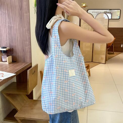 Large Capacity Vintage Eco-Friendly Floral Canvas Tote Bag - Bohemian Style, Casual Shopping Tote for Daily/Work/School in Kuwait