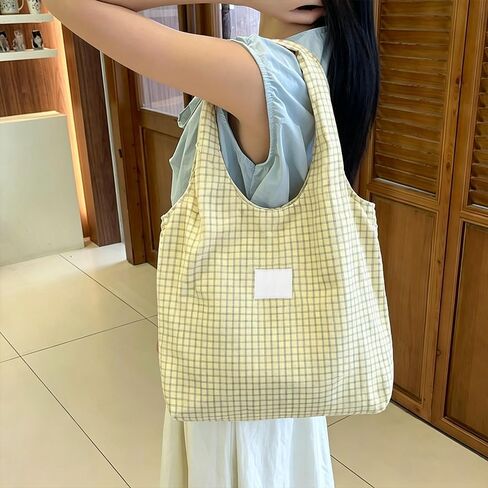 Large Capacity Vintage Eco-Friendly Floral Canvas Tote Bag - Bohemian Style, Casual Shopping Tote for Daily/Work/School in Kuwait