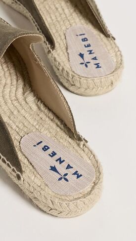 Manebi Men's Suede Traveler Mule Espadrilles in Saudi Arabia