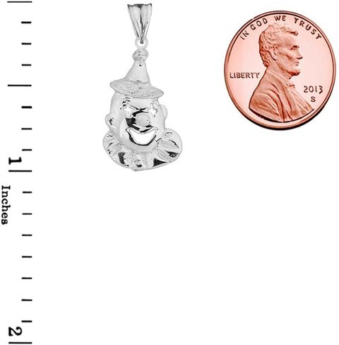 Fine Sterling Silver Happy Clown Charm Pendant in Saudi Arabia