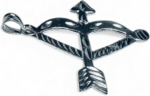 Sterling Silver Bow and Arrow Ochosi 1.35" x 1.15" Pendant in Kuwait