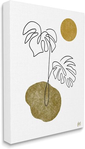Stupell Industries Tropical Monstera Palms Line Drawing Abstract Desert Sky in Kuwait