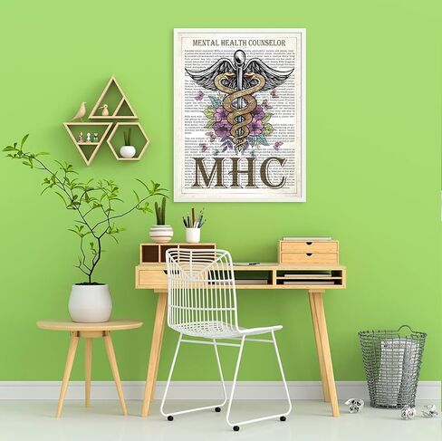 Mental Health Counselor Gift, MHC with Flowers Print, Therapist Gift, MHC graduation Gift, Psychologists Gift, Mental health Professional in Saudi Arabia