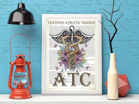 ATC with Flowers Print, Certified Athletic Trainer Gift, ATC Gift, Athletic Training Gift, Sports medicine, Athletic Trainer graduation Gift in Saudi Arabia