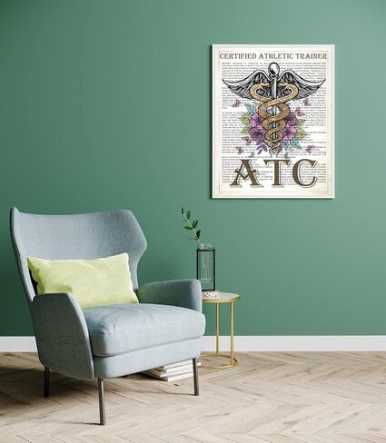 ATC with Flowers Print, Certified Athletic Trainer Gift, ATC Gift, Athletic Training Gift, Sports medicine, Athletic Trainer graduation Gift in Saudi Arabia