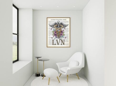 Licensed vocational nurse Gift, LVN with Flowers Print, LVN Gift, Nurse Graduation, LVN Decor, Nursing School, Nurse Present in Saudi Arabia