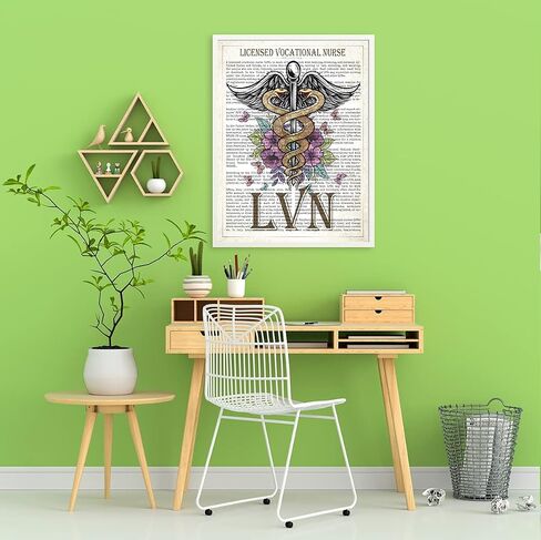Licensed vocational nurse Gift, LVN with Flowers Print, LVN Gift, Nurse Graduation, LVN Decor, Nursing School, Nurse Present in Saudi Arabia