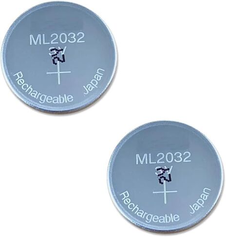 2-Pack Replacement for Maxell ML2032 2032 Rechargeable CMOS Battery for Logitech Keyboard K750, Watch Garmin Forerunner 10, Calculator - RTC in Kuwait