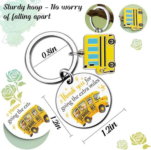 Bus Driver Appreciation Gifts School Drivers Gifts for Men Women School Bus Drivers Gift Back To School Keychain Thank You Keychain Birthday Christmas Valentines Day Gift in Kuwait