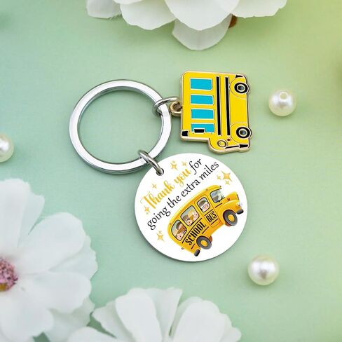 Bus Driver Appreciation Gifts School Drivers Gifts for Men Women School Bus Drivers Gift Back To School Keychain Thank You Keychain Birthday Christmas Valentines Day Gift in Kuwait