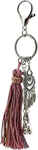 Boho Keychain Brass Keyring, Vintage Key Chain Ring, Bag Charms, Purse Charms for Handbags Gift for Women in Saudi Arabia
