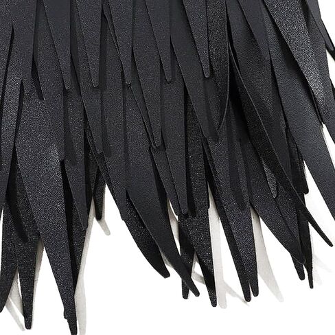 PURFUN Women Punk PU Leather Tassel Shoulder Harness Belt Gothic Black Fringed Body Harness Belt Adjustable Sexy Nightclub Rave Roleplay Cosplay Halloween Costume Chest Chain Body Chain Jewelry in Saudi Arabia
