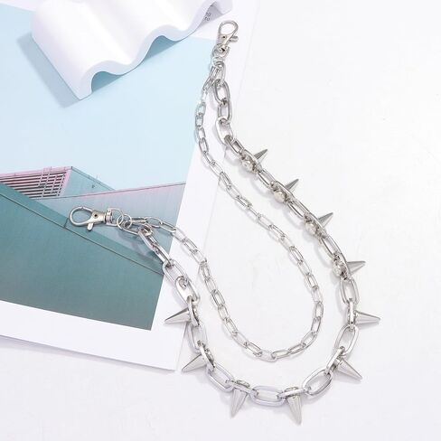 Ymacfmo Punk Hip Hop Pants Chain with Butterfly Lock Charm, Edgy Rock Style Waist Jewelry for Men & Women, Trendy Jeans Accessory in Saudi Arabia