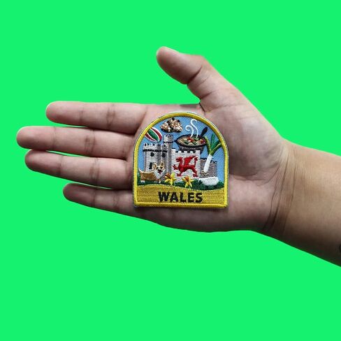 Wales World Showcase Travel Patch Souvenir Castle Vacation Embroidered Iron On in Kuwait
