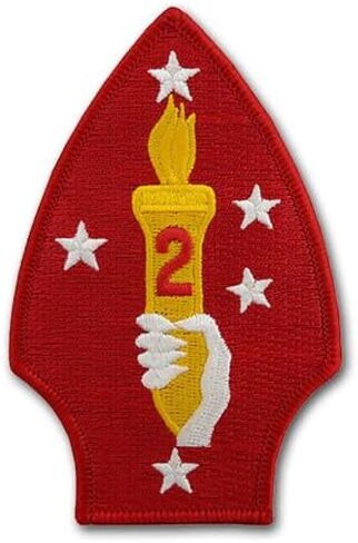 Vanguard Marine Corps 2nd Division Shoulder Patch - Red, 2.5 x 3.5 Inches, Sew-On, Color Embellishment in Kuwait