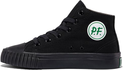 حذاء رياضي أسود للأطفال من PF Flyers 1993، حذاء رياضي من القماش الأصلي، حذاء أسود للأطفال للجنسين، قمصان عالية in Kuwait