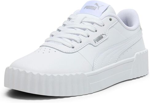 Puma Unisex-Child Carina, Puma White-Puma White-Puma Silver, Big Kid 4.5 in Kuwait
