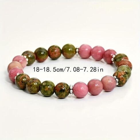 Beaded Stretch Bracelets for Women Rhodonite Bracelet for Relationship Harmony Lucky Gift Perfect for Seeking Inner Calm in Kuwait