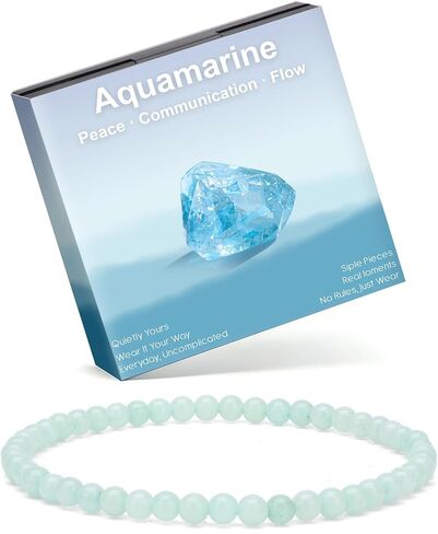 Natural Crystal Bracelet for Women, Handmade Gemstone Beaded Stretch Bracelet, Natural Stone Jewelry Gift with Floating Display Gift Box, 4mm 6mm 8mm in Saudi Arabia