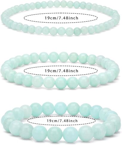 Natural Crystal Bracelet for Women, Handmade Gemstone Beaded Stretch Bracelet, Natural Stone Jewelry Gift with Floating Display Gift Box, 4mm 6mm 8mm in Saudi Arabia