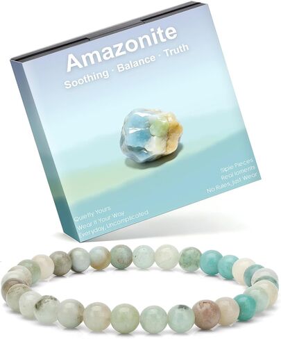 Natural Crystal Bracelet for Women, Handmade Gemstone Beaded Stretch Bracelet, Natural Stone Jewelry Gift with Floating Display Gift Box, 4mm 6mm 8mm in Saudi Arabia