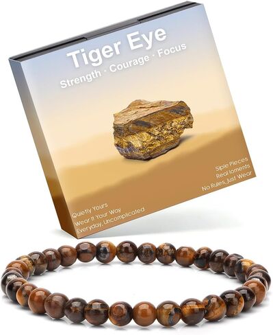 Natural Crystal Bracelet for Women, Handmade Gemstone Beaded Stretch Bracelet, Natural Stone Jewelry Gift with Floating Display Gift Box, 4mm 6mm 8mm in Saudi Arabia