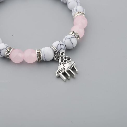 MAOFAED Piano Charm Healing Beaded Bracelet, Piano Teacher Gift, Music Teachers Thank You Gift, Band Teacher Gifts (pianoTeacher) in Kuwait