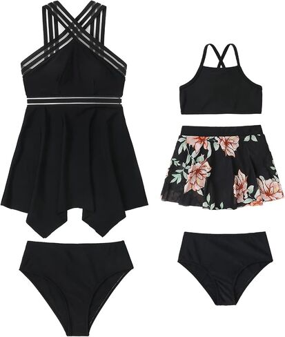 Mommy and Me Two Piece Swimsuit Women Girls High Waisted Bathing Suits Matching Family Swimwear in Saudi Arabia