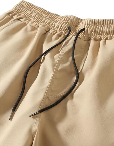 Mens Shorts Casual Elastic Waist Drawstring Summer Beach Golf Shorts Men Travel Workout Shorts in Kuwait