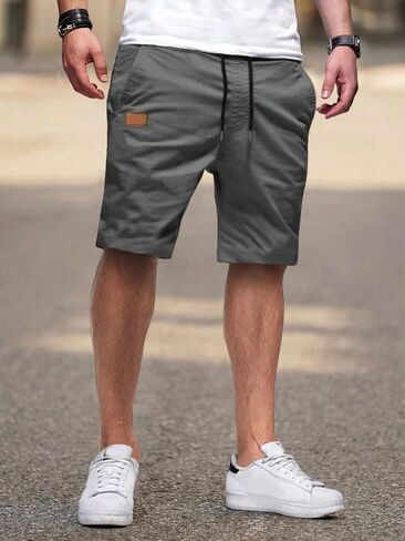Mens Shorts Casual Elastic Waist Drawstring Summer Beach Golf Shorts Men Travel Workout Shorts in Kuwait