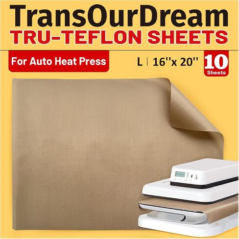 TransOurDream Tru-Heat Transfer Paper for Dark T Shirts (10 Sheets Dark1.0 + 10 Sheets Iron on Transfer Tape, 8.5"x11", Mix Pack) & Clear Heat Transfer Mate for Printable Heat Transfer Vinyl in Kuwait