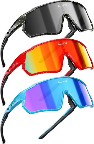 SCVCN Kids Baseball Sunglasses Polarized Boys Girls Age 6-12, Youth Baseball Glasses UV400 TR90 Sports Cycling S9036 in Saudi Arabia