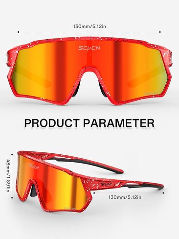 SCVCN Kids Baseball Sunglasses Polarized Boys Girls Age 6-12, Youth Baseball Glasses UV400 TR90 Sports Cycling S9036 in Saudi Arabia