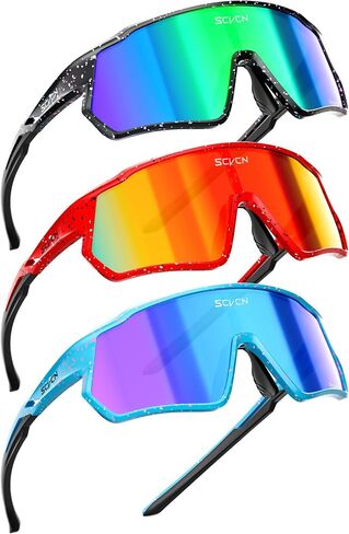 SCVCN Kids Baseball Sunglasses Polarized Boys Girls Age 6-12, Youth Baseball Glasses UV400 TR90 Sports Cycling S9036 in Saudi Arabia