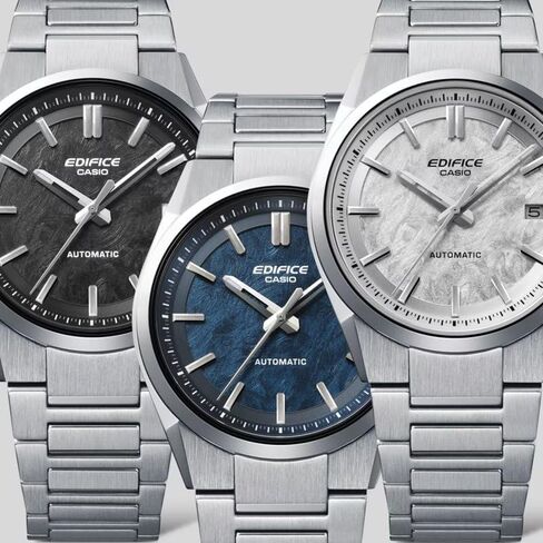 Casio Edifice EFK110D-1A مينا كهربائي أسود أوتوماتيكي من الفولاذ المقاوم للصدأ in Kuwait