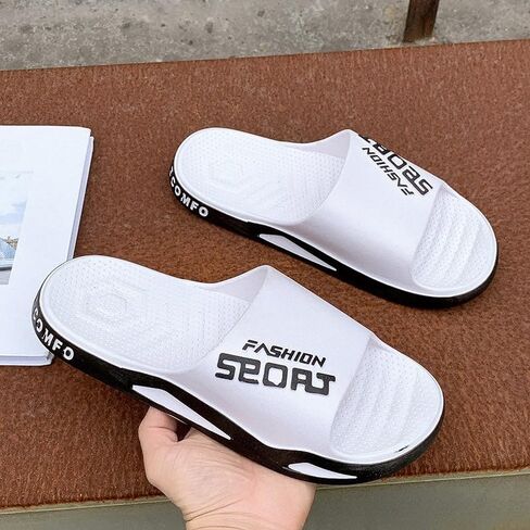Men's Soft Slippers Non-Slip Casual Sandals for Indoor Outdoor Dorm Beach Shower Shoes for Men in Kuwait