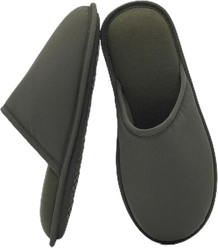 Men's Slippers Soft Comfy Thick Memory Foam Non-slip Indoor Outdoor House Shoes with Anti-Skid Rubber Sole US Sizes 7-12 in Saudi Arabia