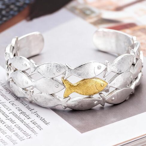 Adjustable Fish Design Ring Unique Inspirational Hope Jewelry Gift for Women Best Friend Sister in Kuwait