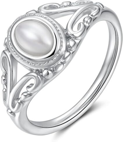 YeGieonr Non Tarnish Gold Signet Rings for Women - Waterproof 18K Gold Plated Stainless Steel Pearl Ring, Statement Ring for Everyday Wear in Saudi Arabia