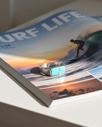 Royale Merchant Jewelry Turquoise Ring, Premium Handmade Jewelry for Men and Women, Timeless and Durable, Waterproof and Sweat Proof in Saudi Arabia