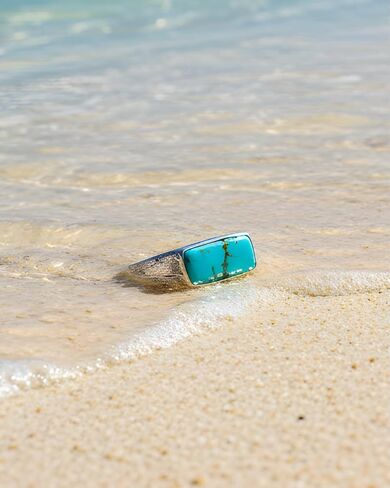 Royale Merchant Jewelry Turquoise Ring, Premium Handmade Jewelry for Men and Women, Timeless and Durable, Waterproof and Sweat Proof in Saudi Arabia