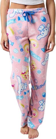 Cinnamoroll Sweet Treats Women's Cradle Pink Plush Sleep Pajama Pants in Kuwait